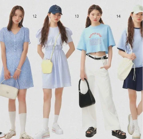 为夏日增加清凉感的蓝色系穿搭示范