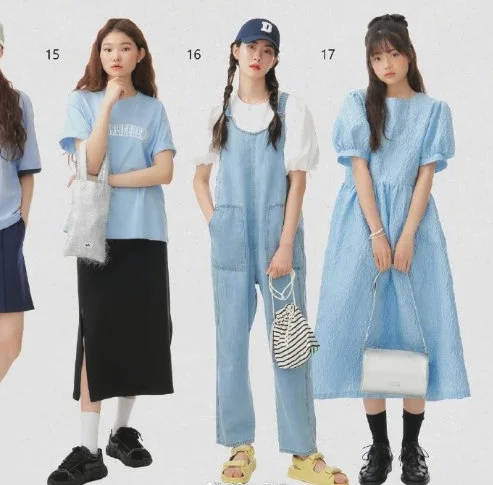为夏日增加清凉感的蓝色系穿搭示范