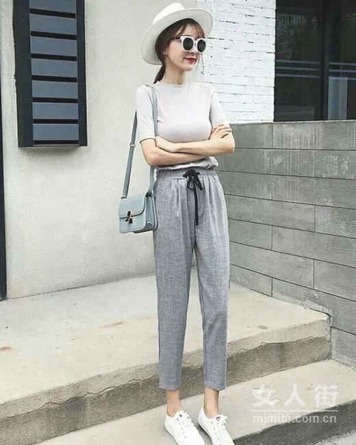 哈伦裤不仅会嘻哈，潮妞的哈伦裤搭配
