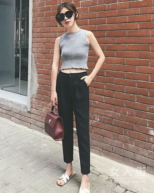 哈伦裤不仅会嘻哈，潮妞的哈伦裤搭配