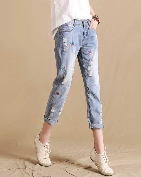 率性做自我,一条破洞牛仔裤就足够!