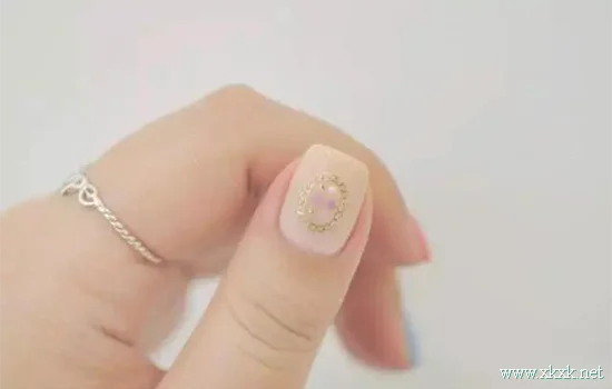 花朵贴纸美甲教程 扑通扑通七夕桃花开
